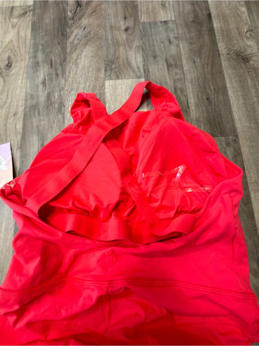 NWT JoyLab Racerback Flare Jumpsuit Cambo Coral Size Large - Picture 11 of 13